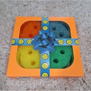 Scrub Daddy Colors Flex Texture Scrubber Sponges 4 Pack Smiley Faces Happy Clean